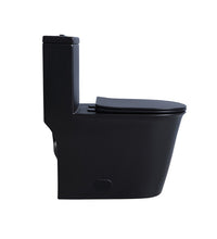 Plaza 1874 Matte Black Skirted Dual Flush Toilet