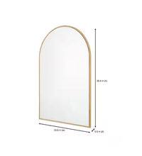 Arched Brushed Gold Mirror