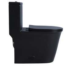 Plaza 1874 Matte Black Skirted Dual Flush Toilet