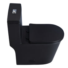 Plaza 1874 Matte Black Skirted Dual Flush Toilet