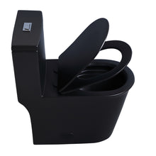 Plaza 1874 Matte Black Skirted Dual Flush Toilet