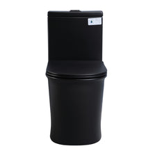 Plaza 1874 Matte Black Skirted Dual Flush Toilet