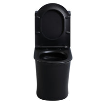 Plaza 1874 Matte Black Skirted Dual Flush Toilet