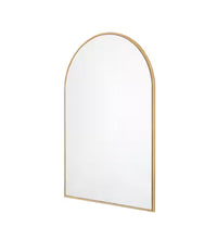 Arched Brushed Gold Mirror