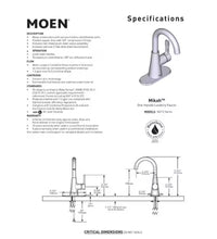 Moen Mikah Single Handle Lavatory Faucet in Matte Black