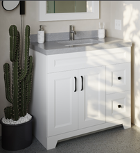 36" Solid Wood Vanity in Bermuda White