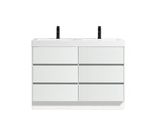 Oakmere 48” Double Sink White Vanity