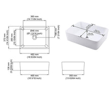 Ceramic Bathroom Vessel Sink Rectangle Porcelain