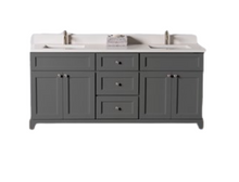 60″ Solid Wood Vanity in Step Grey