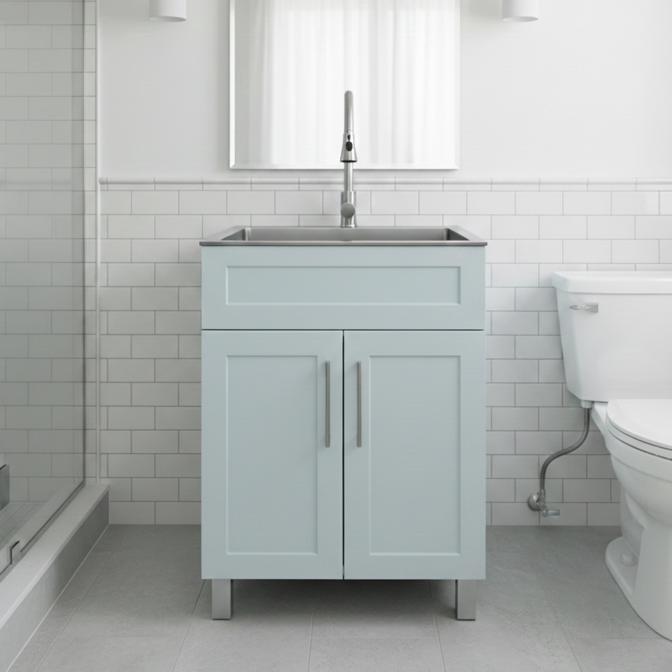 Laundry Sink + Cabinet Combo