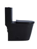 Plaza 1874 Matte Black Skirted Dual Flush Toilet