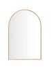 Arched Brushed Gold Mirror