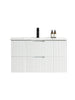 Breeze 30” Fluted Wall Hung White Vanity