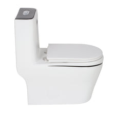 Milan 1-Piece Skirted Dual Flush Toilet White & Black