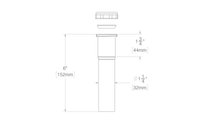 OS&B 1-1/4" x 6" Chrome Extension Tube - Slip Joint Connect