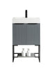 Rivera 24” Fluted Grey Vanity with Metal Frame