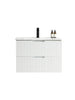 Breeze 24” Fluted Wall Hung White Vanity