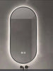 LED Oval Mirror in Matte Black