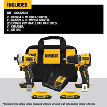 DEWALT 20V MAX ATOMIC Brushless Compact 1/2-inch Drill Driver and Impact Driver Combo Kit (2-Tool)