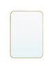 Rounded Corner Rectangle Gold Mirror