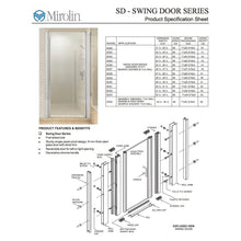 Mirolin Swing Shower Door Plain Silver, SD series