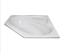 Lyons White Drop in Corner Soaker Tub