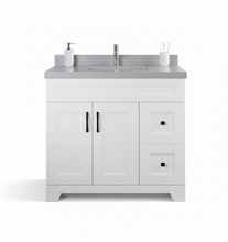36" Solid Wood Vanity in Bermuda White