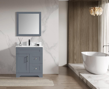 Framed Mirror, Grey