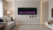 Wall Mounted and Wall Recessed Slim Electric Fireplace