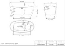 Elisse 023D Freestanding Bathtub