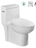 Milan 1-Piece Skirted Single Flush Toilet