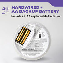 Kidde Hardwired Combination Smoke and CO Alarm with Voice Alert and 2 AA Backup Batteries