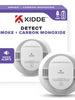 Kidde Hardwired Combination Smoke and CO Alarm with Voice Alert and 2 AA Backup Batteries