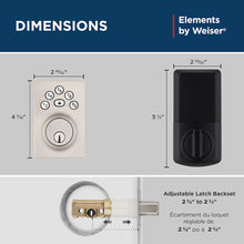 Weiser Elements Contemporary Keypad Keyless Entry Door Lock/Deadbolt