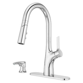 Pfister Ceylon 1-Handle Pull Down Kitchen Faucet With Soap Dispenser