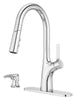 Pfister Ceylon 1-Handle Pull Down Kitchen Faucet With Soap Dispenser