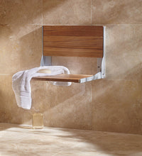 Moen Home Care Stainless and Teak Folding Shower Seat