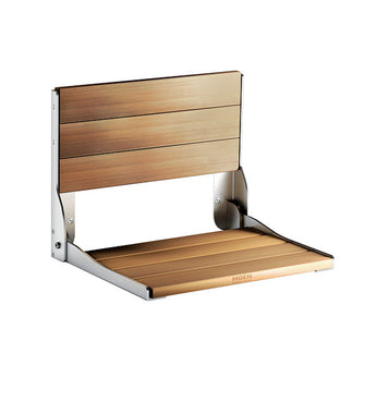 Moen Home Care Stainless and Teak Folding Shower Seat