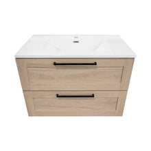 24" Wall-mounted Vanity in Birch Shaker