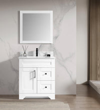 Framed Mirror, White