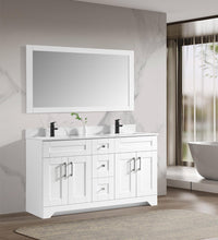 Framed Mirror, White