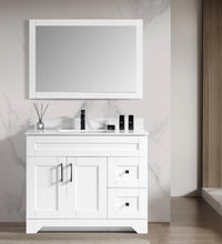 Framed Mirror, White