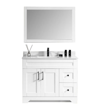 Framed Mirror, White