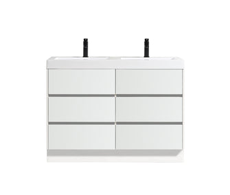 Oakmere 48” Double Sink White Vanity
