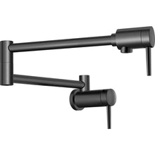 Delta Contemporary Wall Mount Pot Filler in Black