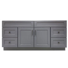 72" Solid Wood Vanity in Grey Shaker