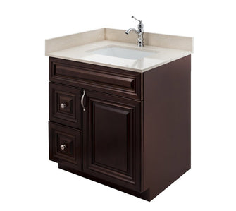 30″ Solid Wood Vanity in Walnut Classic