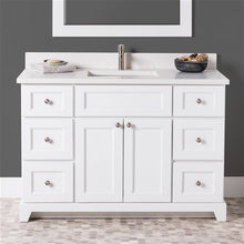 60" Solid Wood Vanity in White Shaker