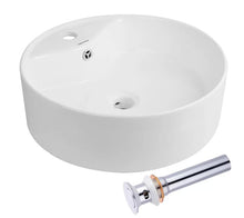 Ceramic Bathroom Vessel Sink Round Porcelain