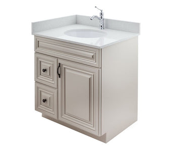 30″ Solid Wood Vanity in Ivory